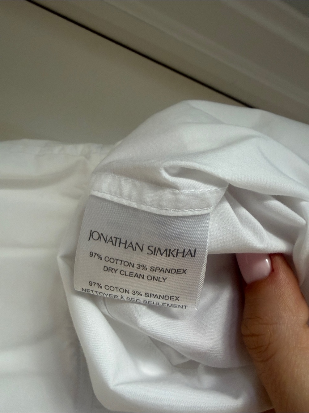 SIMKHAI White Crissy Cotton Poplin Dress Size Small - Picture 4 of 8
